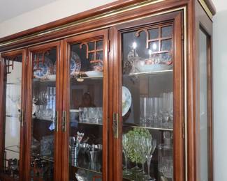 Bassett china cabinet 65" x 15"
