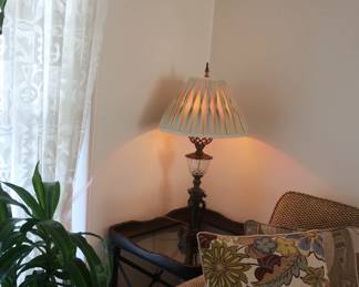 another view of lamp and table