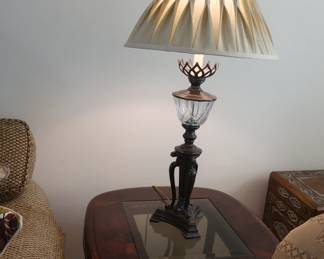 lamp- one of two and Lamp table