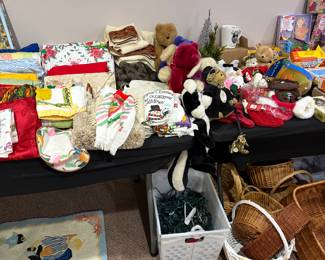 Linens baskets  good for tricky trays 