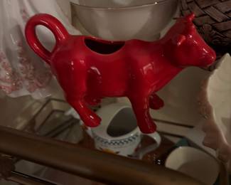 Red   cow creamer 
