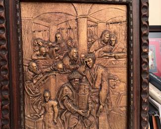 Carved Judaica  wall plaque 