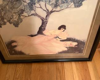 Art nouveau. Lithograph Asian 