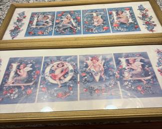 Victorian style cherub print