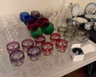 Assorted stemware some vintage pieces also 