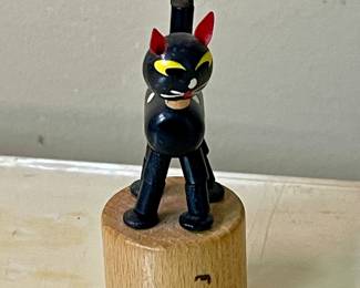VINTAGE ITALIAN COLLAPSING CAT TOY