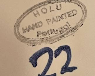 HAND PAINTED LATTICE BASKET - PORTUGAL