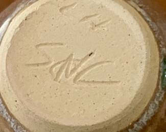 SMALL GLAZED POTTERY VASE