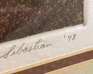 FRAMED/MATTED "AFTERNOON SUN" BY SEBASTIAN '78  (SIGNED/NUMBERED) 15/50