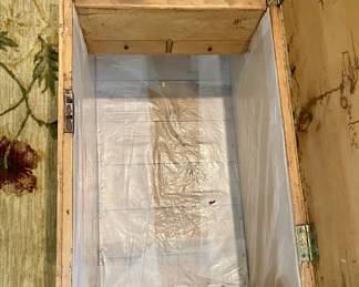 ANTIQUE WORMWOOD TRUNK