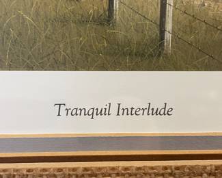 FRAMED/MATTED “TRANQUIL INTERLUDE”  by WARD NICHOLS, REMARQUE, SIGNED/NUMBERED  9/25