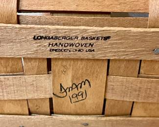 LONGABERGER BASKET                                                   **MORE LONGABERGER BASKET PICTURES BELOW IN THE ADVERTISING*
