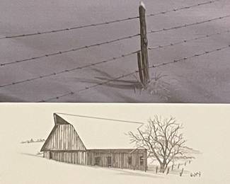 "RURAL DELIVERY"  REMARQUE PRINT by WARD NICHOLS, SIGNED/NUMBERED 9/25