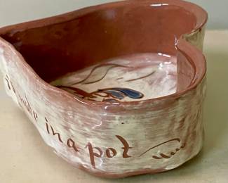 TERRACOTTA POTTERY HEART DISH