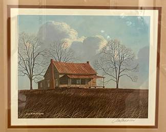 FRAMED/MATTED -HOUSE- BY JIM HARRISON (SIGNED/NUMBERED)  1083/1500
