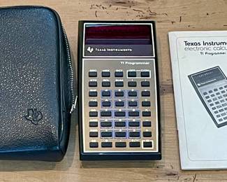 VINTAGE TI CALCULATOR WITH CASE