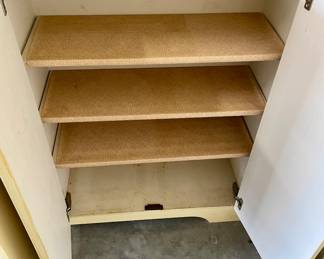 BUTTERCREAM 4-DOOR CABINET WITH ACRYLIC TOP