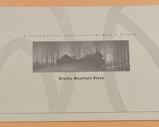 "BRUSHY MOUNTAIN BLUES"  REMARQUE LITHOGRAPH by WARD NICHOLS, SIGNED/NUMBERED 9/25