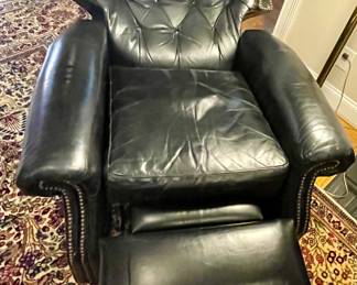 STUDDED LEATHER BARCALOUNGER RECLINER