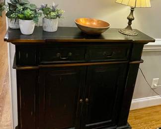 BLACK DISTRESSED CABINET