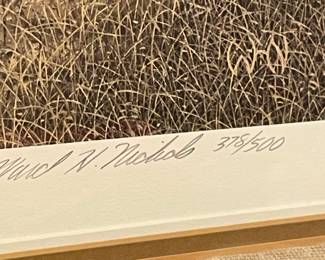 FRAMED/MATTED "SUPPER TIME" BY WARD NICHOLS (SIGNED/NUMBERED)  378/500