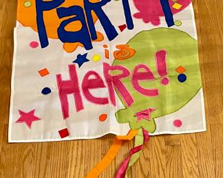 "THE PARTY IS HERE!" FLAG