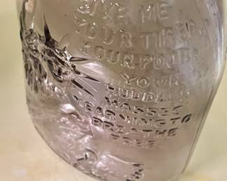 STATUE OF LIBERTY  AMBER BOTTLE