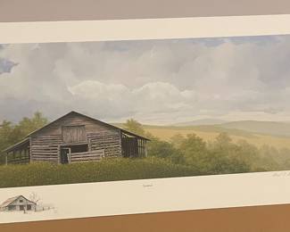 "SENTINEL"  REMARQUE PRINT by WARD NICHOLS, SIGNED/NUMBERED 9/25