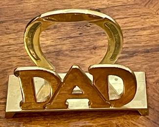 BRASS "DAD" LETTER HOLDER