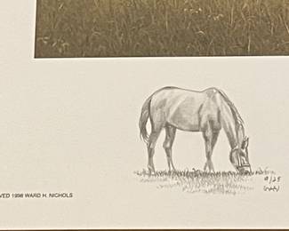 "PEACE IN THE VALLEY"  REMARQUE PRINT by WARD NICHOLS, SIGNED/NUMBERED 9/25