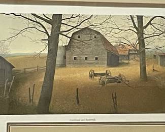 FRAMED/MATTED “ CORNBREAD AND BUTTERMILK”  by WARD NICHOLS, REMARQUE, SIGNED/NUMBERED  9/25