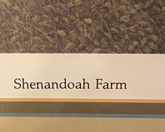 FRAMED/MATTED "SHENANDOAH FARM" BY WARD NICHOLS (SIGNED/NUMBERED)  215/750