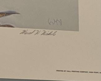 "FIRST SNOWFALL"  REMARQUE PRINT by WARD NICHOLS, SIGNED/NUMBERED 9/25