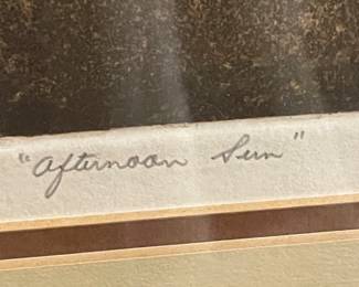 FRAMED/MATTED "AFTERNOON SUN" BY SEBASTIAN '78  (SIGNED/NUMBERED) 15/50