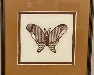 FRAMED INTRICATE CROSS-STITCH/NEEDLE WORK