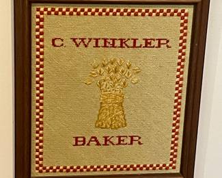 FRAMED INTRICATE CROSS-STITCH/NEEDLE WORK