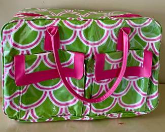 LARGE GREEN/WHITE/PINK BAG