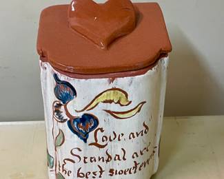 TERRACOTTA POTTERY SALT BOX