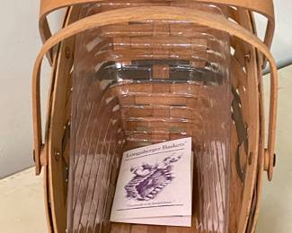 LONGABERGER BASKET                                                   **MORE LONGABERGER BASKET PICTURES BELOW IN THE ADVERTISING**