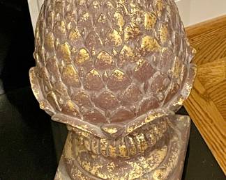 LARGE GILT ARTICHOKE FINIAL