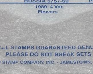 RUSSIA  "FLOWERS" 1989 QTY - 4