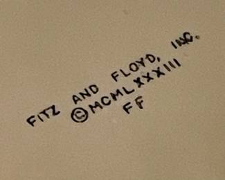 FITZ  FLOYD TURKEY TUREEN WITH LADLE AND PLATTER