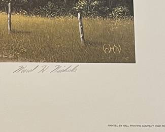 "PEACE IN THE VALLEY"  REMARQUE PRINT by WARD NICHOLS, SIGNED/NUMBERED 9/25