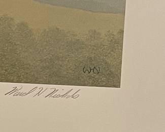 "SENTINEL"  REMARQUE PRINT by WARD NICHOLS, SIGNED/NUMBERED 9/25