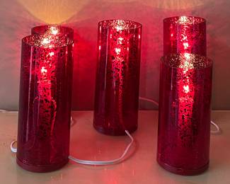 LIGHTED MERCURY GLASS LOOK CANDLES