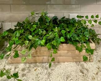 FAUX FOLIAGE IN BAMBOO BOX