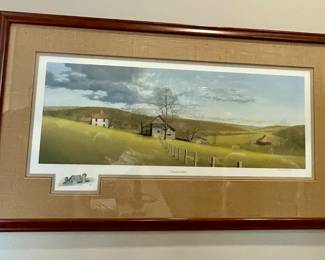 FRAMED/MATTED “TRANQUIL INTERLUDE”  by WARD NICHOLS, REMARQUE, SIGNED/NUMBERED  9/25