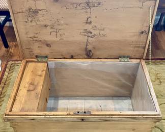 ANTIQUE WORMWOOD TRUNK