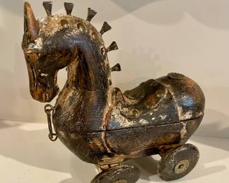 WOODEN HORSE TRINKET TOY