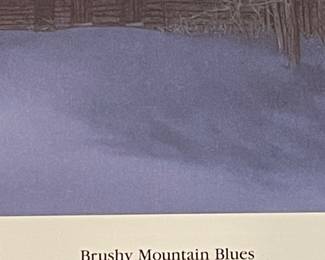 "BRUSHY MOUNTAIN BLUES"  REMARQUE LITHOGRAPH by WARD NICHOLS, SIGNED/NUMBERED 9/25